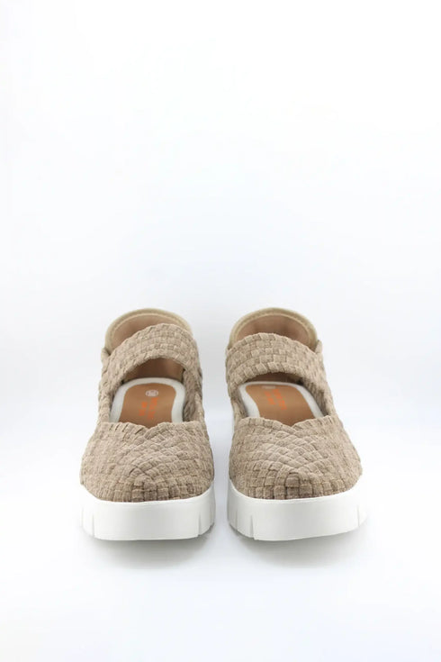 Bernie Mev Braided Elastic Mary Jane Wedge